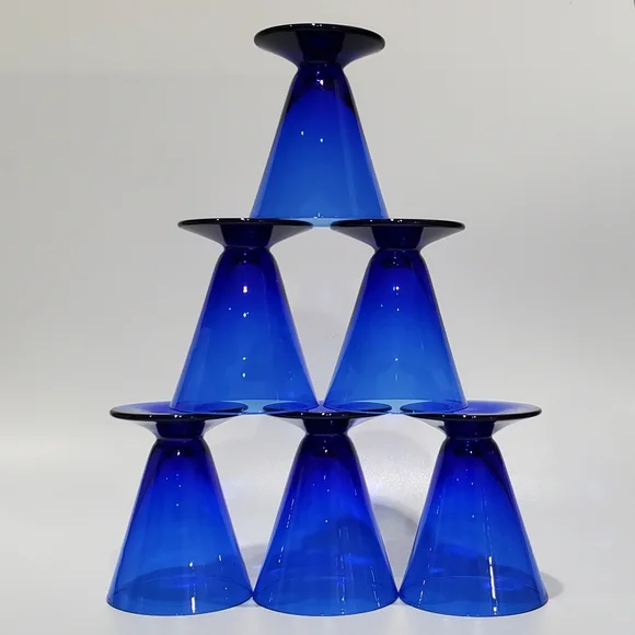 (6) Cobalt Blue 2oz Double Shot, Cordial, Shooter, Sake, Liquor, Shooter Glasses - Picture 4 of 10